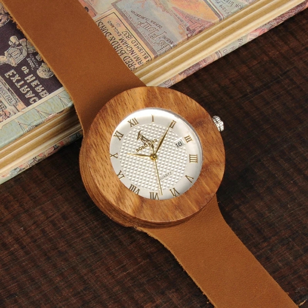 NEW MEN'S LUXURY BOBOBIRD GENUINE WOOD WATCH - Picture 5 of 7